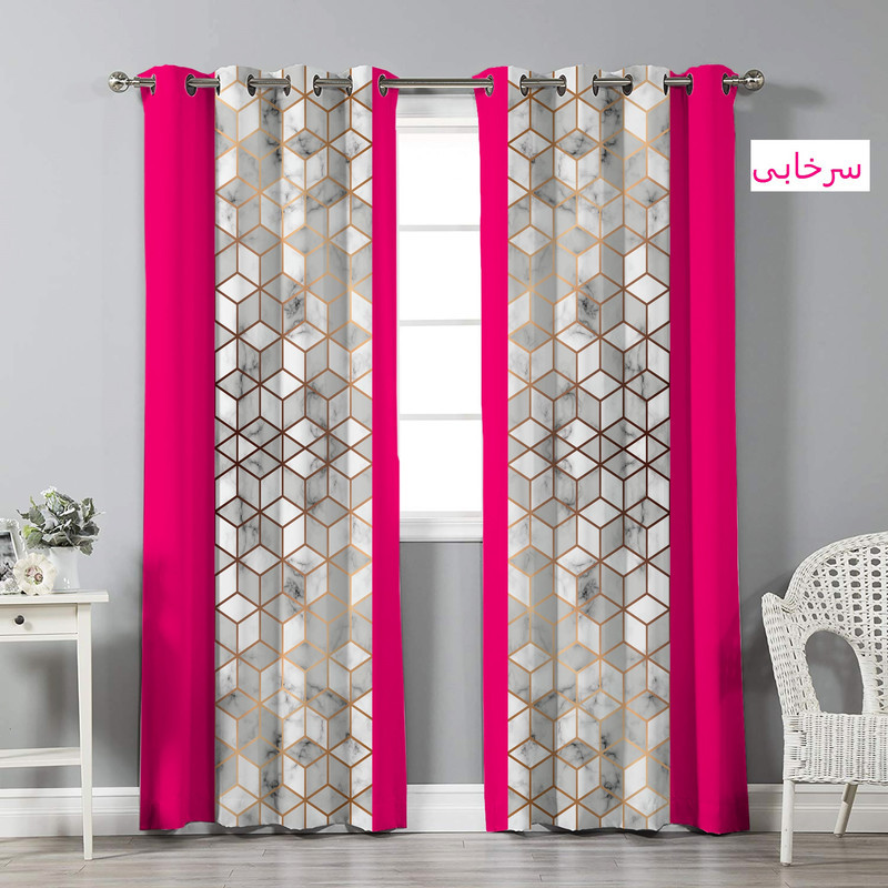 پرده نیروانا مدل pl2314  سایز 280x140 سانتی‌متر مجموعه 2 عددی