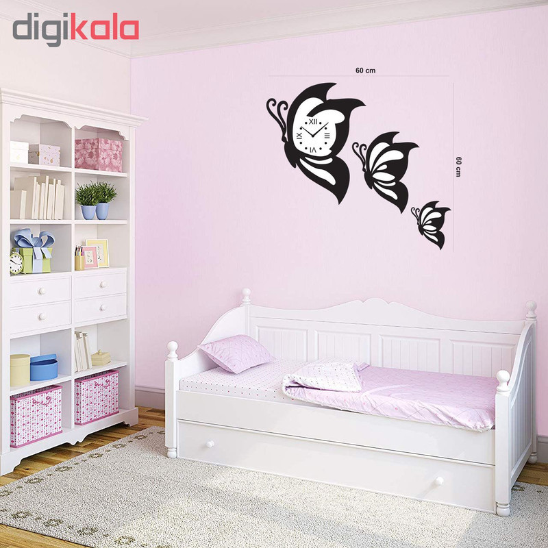 ساعت دیواری آتریکس مدل پروانه ای کد B112