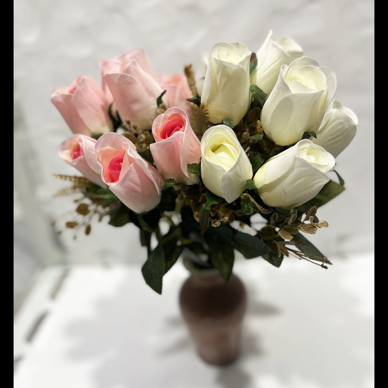 گل مصنوعی مدل بوته لاله 9 گل