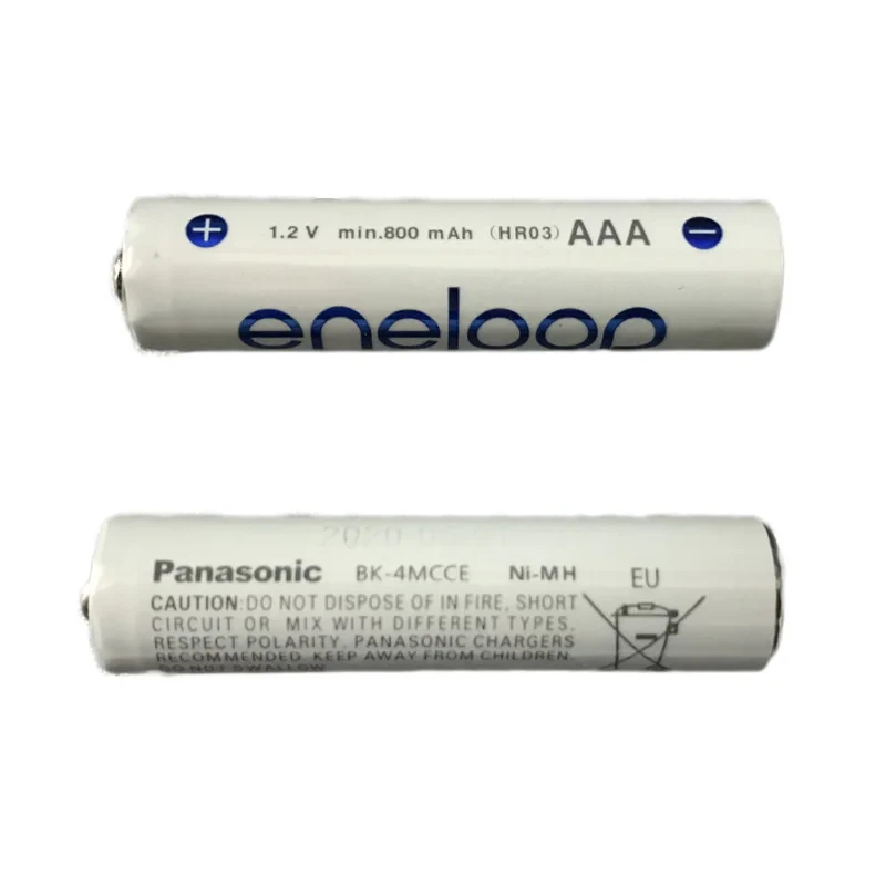 باتری نیم قلمی قابل شارژ تلفن بی سیم پاناسونیک مدل eneloopBK-4MCCE(HR03) بسته 2 عددی