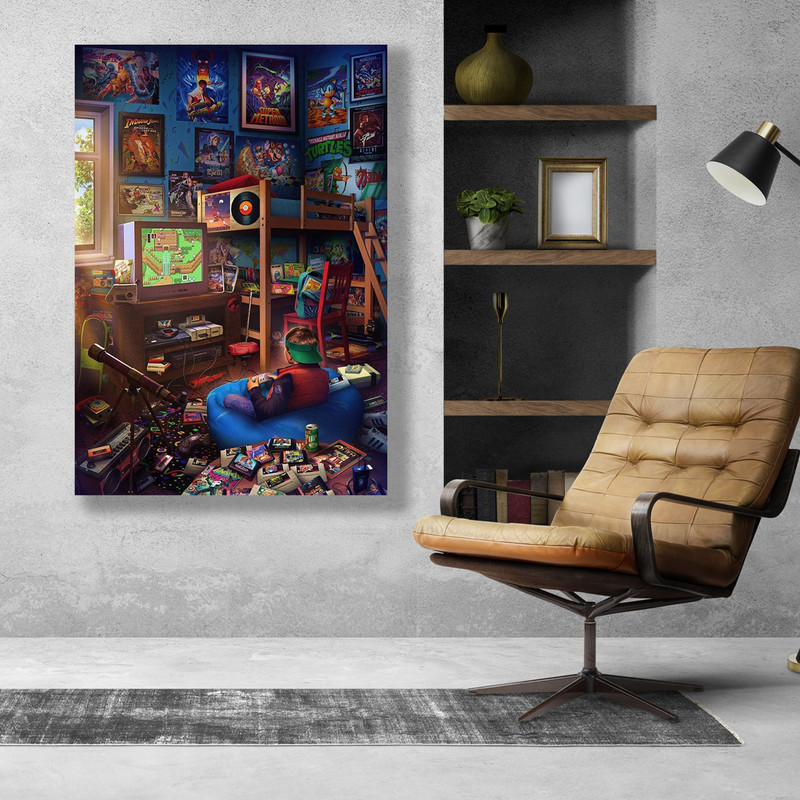 تابلو شاسی مدل اتاق گیمینگ gaming room کد gm53