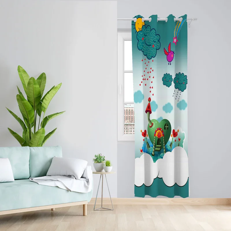 پرده مدل اتاق کودک مخمل پانچی کد 1224 سایز 140x280 سانتی متر
