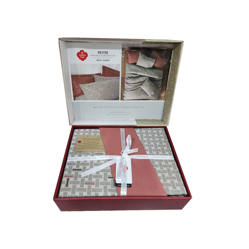 سرویس روتختی کاتن باکس مدل Petite Mote Kiremit دو نفره 4 تکه