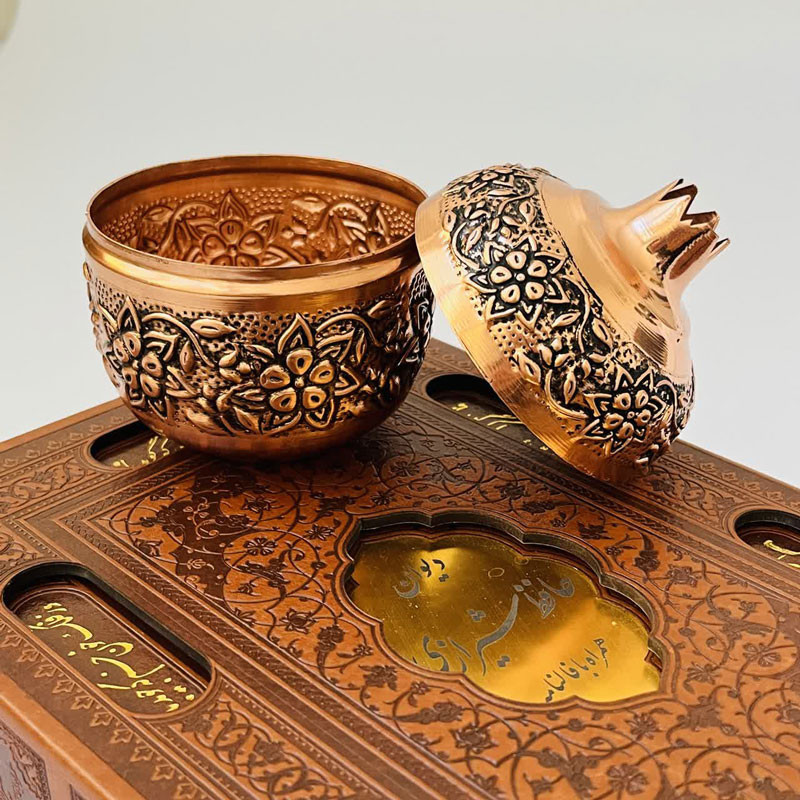 قندان مسی مدل انار کد ZH416.1