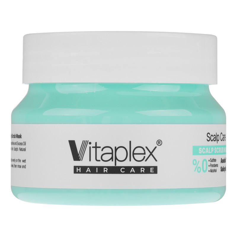 ماسک اسکراب مو ویتاپلکس مدل Scalp Care مناسب برای موهای چرب و دارای شوره وزن 295 گرم