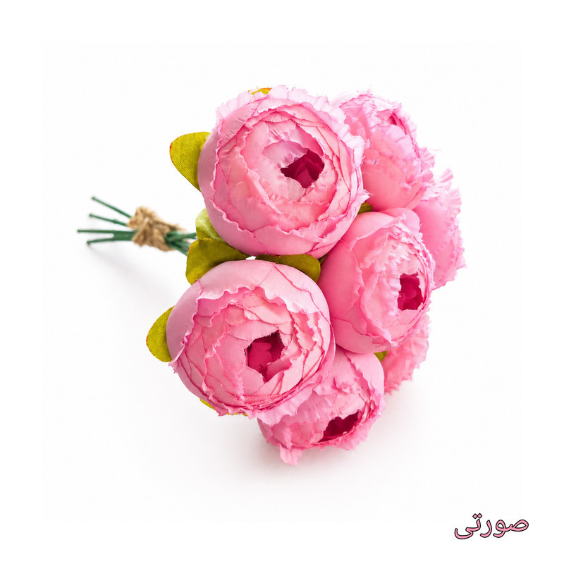دسته گل مصنوعی مدل پیونی بزرگ ۷ شاخه