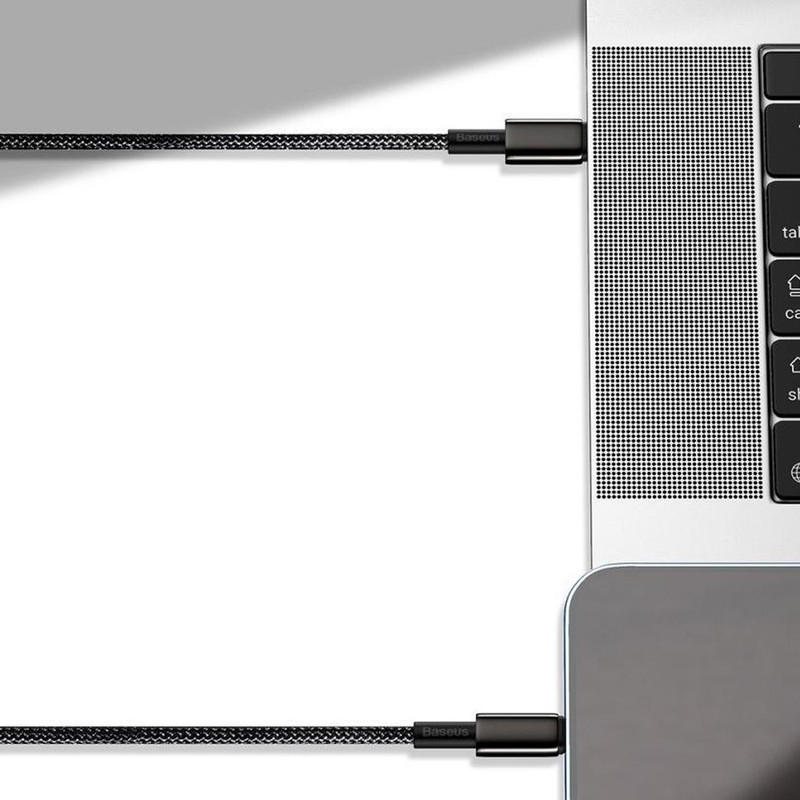 کابل تبدیل USB-C به لایتنینگ باسئوس مدل Tungsten طول 2 متر