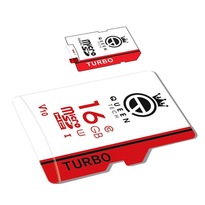 کارت حافظه MicroSDHC کوئین تک مدل TURBO-V10-667X کلاس 10 استاندارد U1 سرعت 100MBS ظرفیت 16 گیگابایت به همراه آداپتور SD