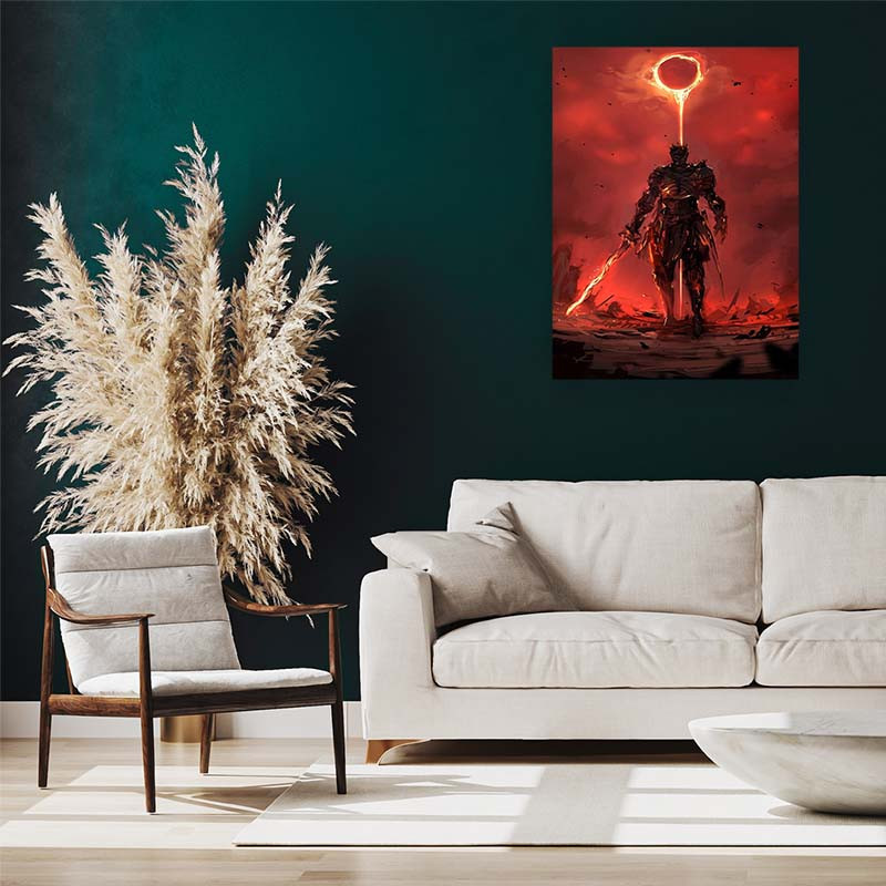 تابلو شاسي کارنيکا طرح دارک سولز Dark Souls کد 70861 مجموعه 4 عددی