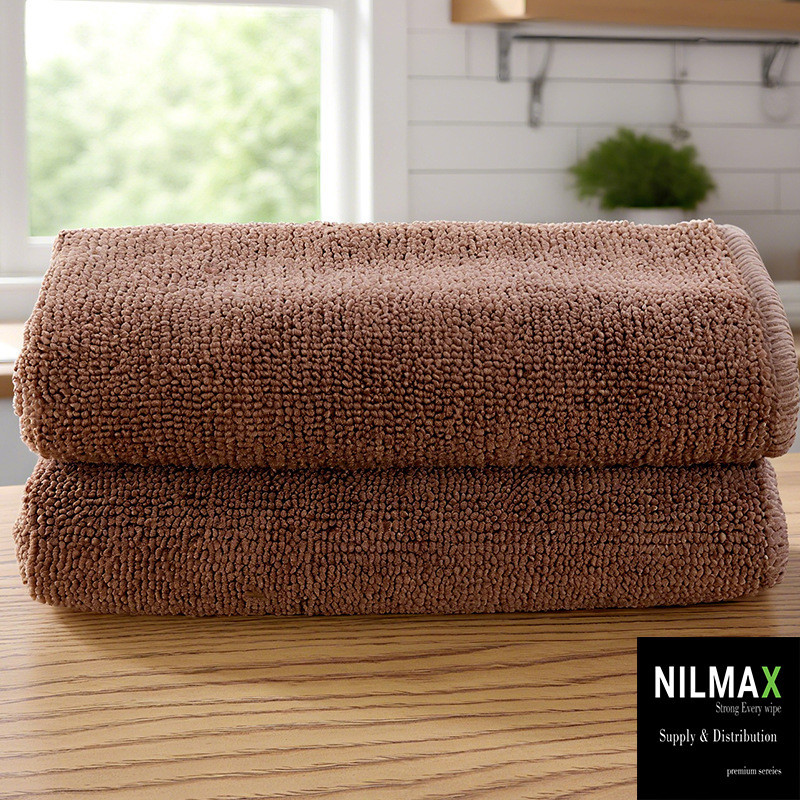 دستمال نظافت خانه و آشپزخانه میکروفایبر، حوله‌ای مدل NILMAX H008 بسته 5 عددی