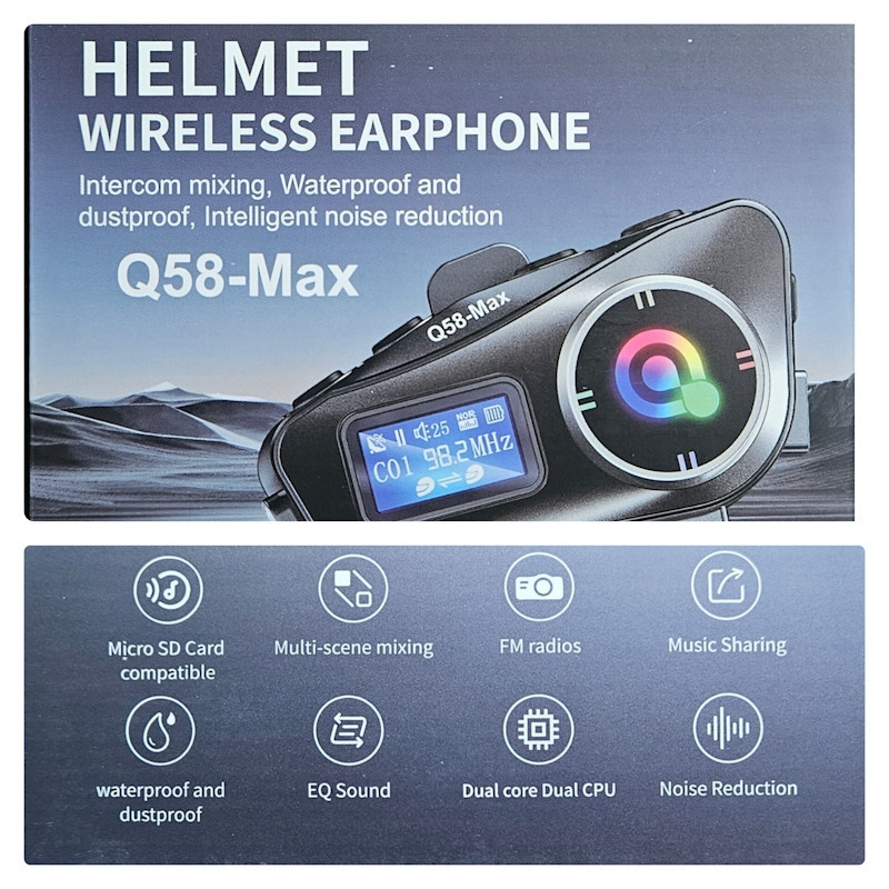 هدست کلاه کاسکت مدل Q58-MAX