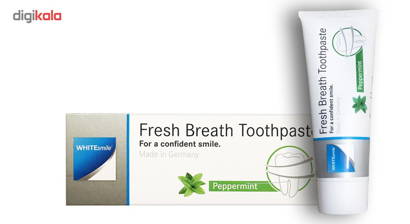 خمیر دندان وایت اسمایل مدل از بین برنده باکتری ها و بوی بد دهان Fresh Breath حجم 75 میلی لیتر