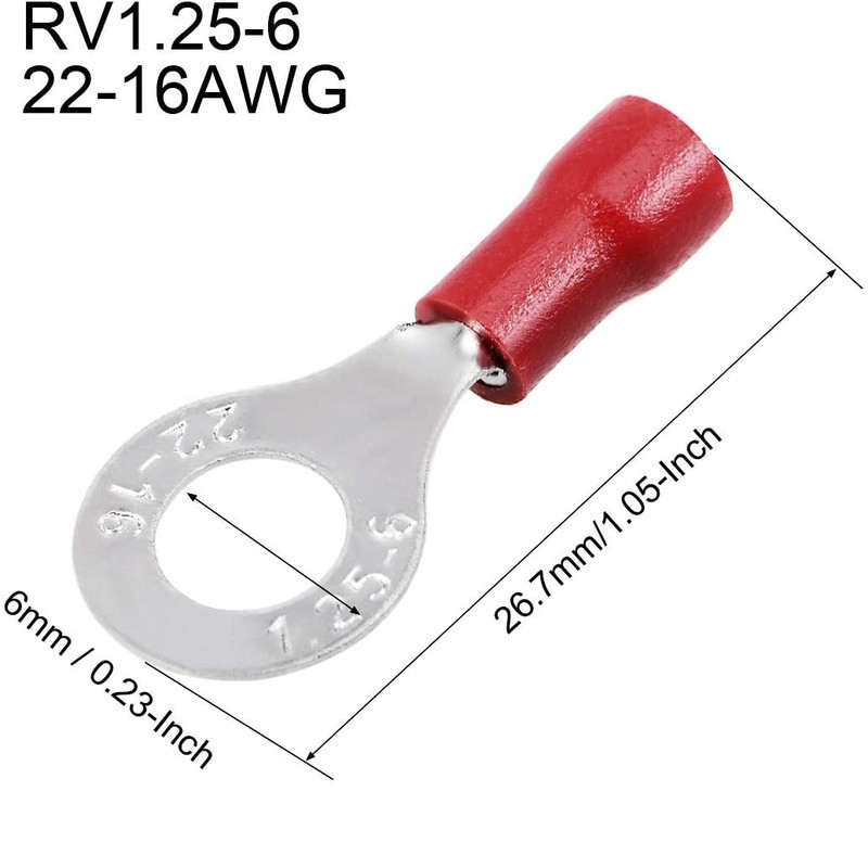 سرسیم تی.لاگ مدل RV1.25-6 بسته 100 عددی