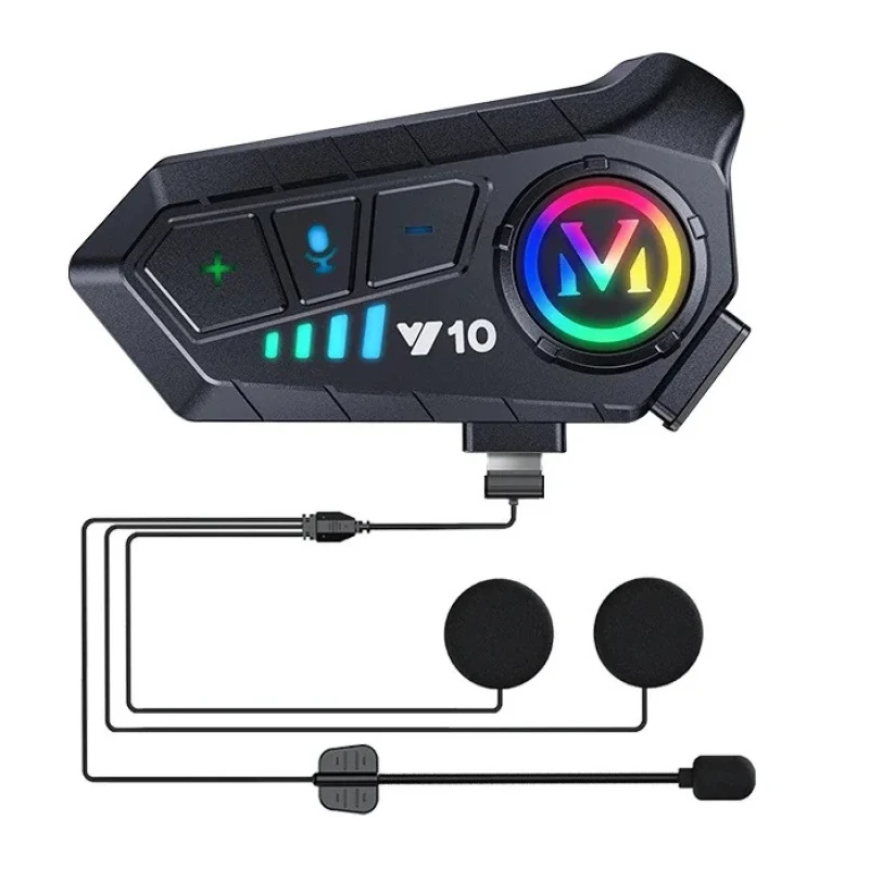 بلوتوث کلاه کاسکت مدل V10 2X مجموعه دو عددی
