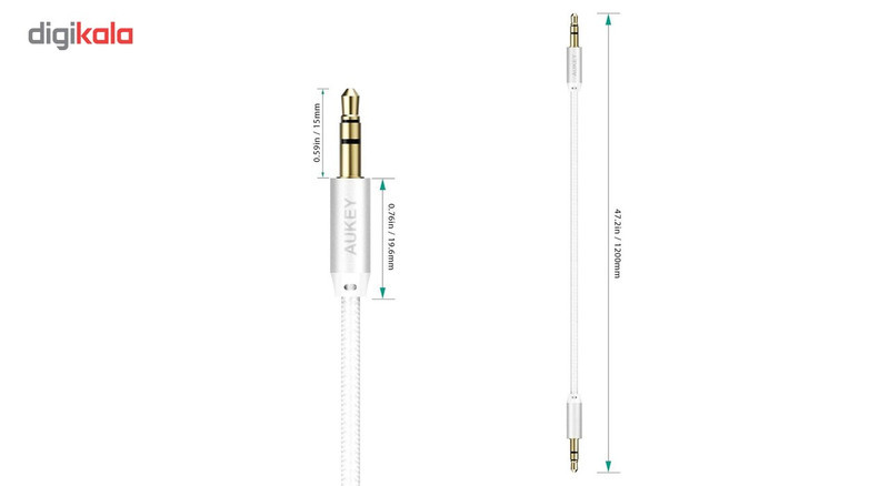 کابل AUX آکی مدل CB-V12 طول 1.2 متر