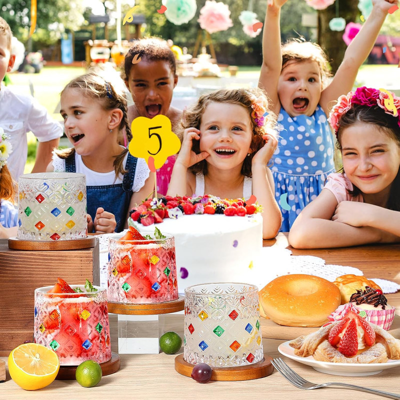لیوان مدل چرخشی رنگی کد 1369n 3 به همراه زیر لیوانی بامبو