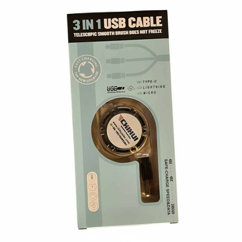 کابل تبدیل USB به microUSBUSB-Cلایتنینگ مدل WWQ-60 طول 1 متر