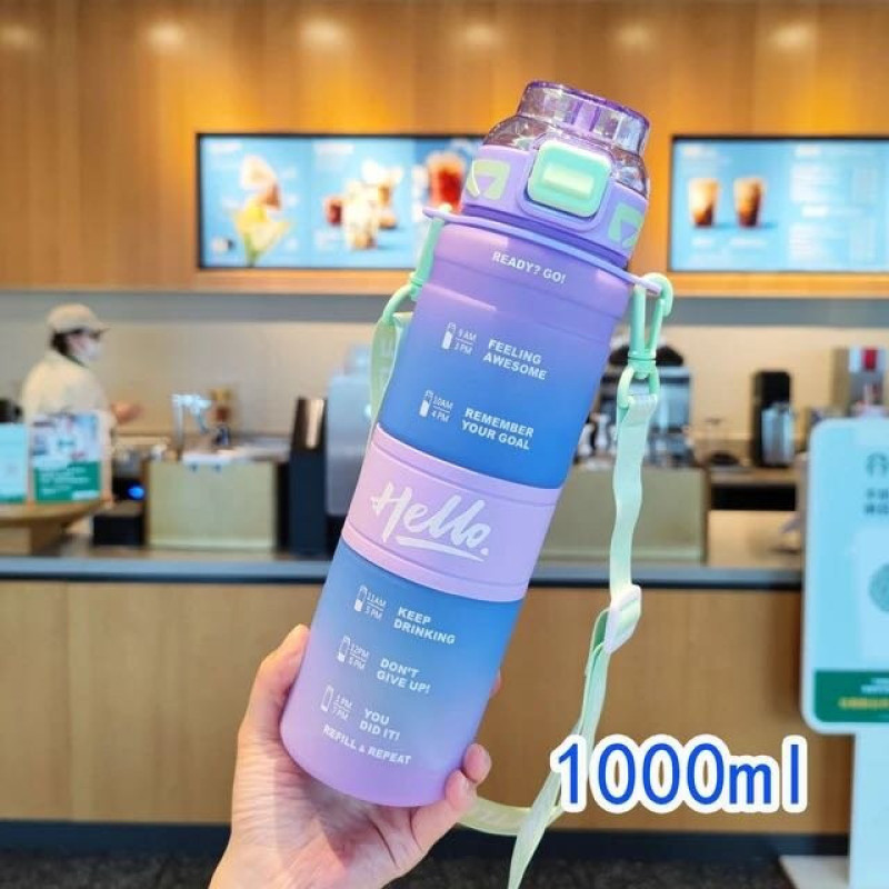 قمقمه طرح HELLO مدل سیلیکونی کد 2023 گنجایش 1 لیتر