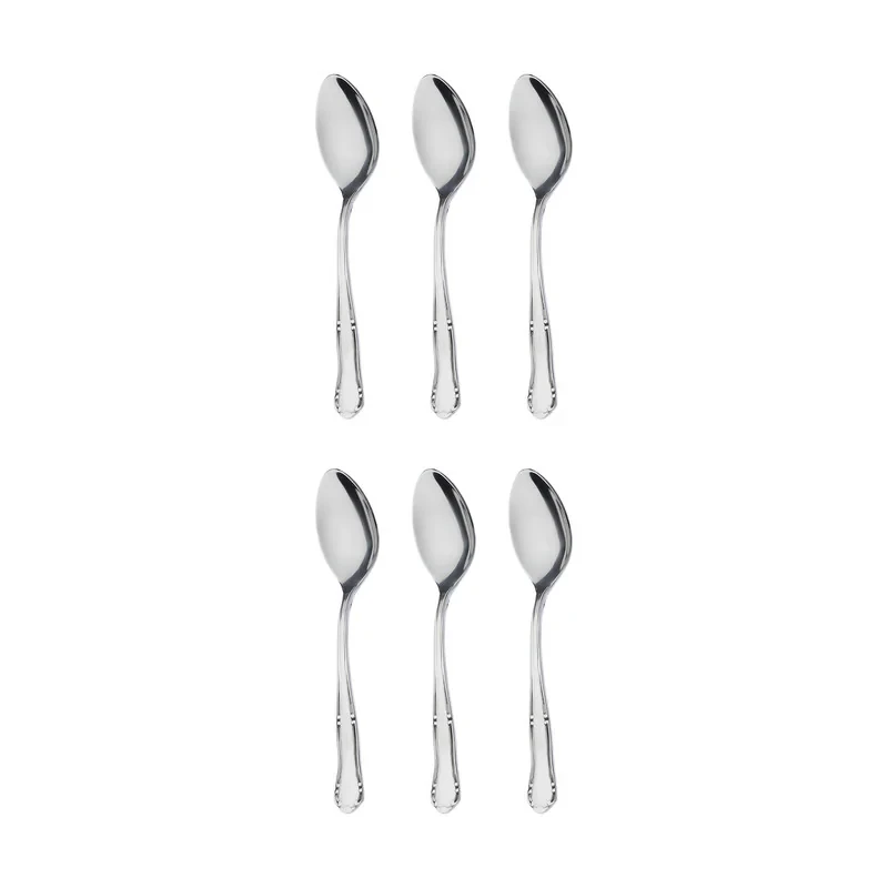 قاشق چای خوری صنايع استيل ايران مدل والنتینا بسته 6 عددی