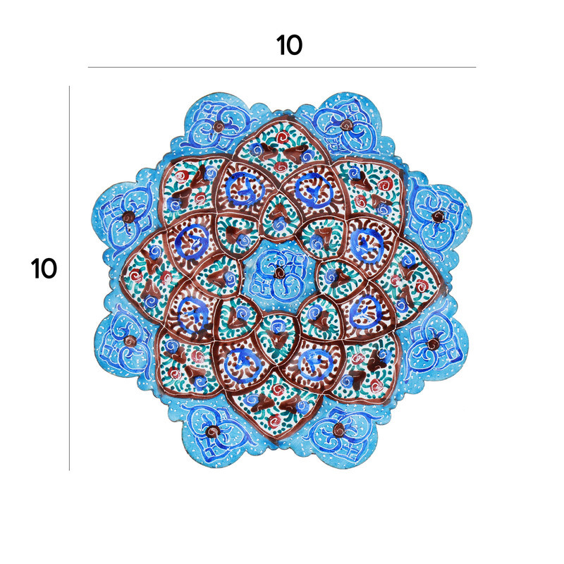 بشقاب میناکاری مسی فرازهنر کد 10