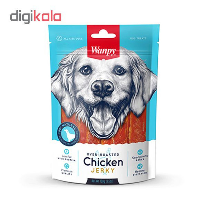 تشویقی سگ ونپی مدل Chicken Jerky با طعم مرغ وزن 100 گرم