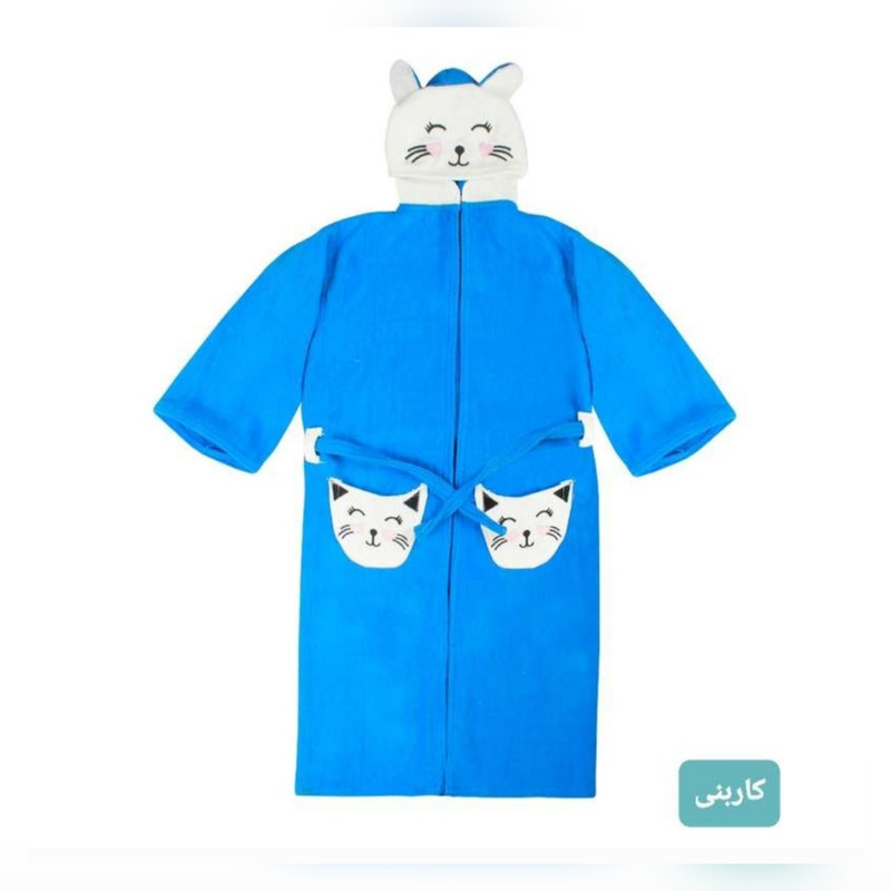 حوله پالتویی کودک مدل گربه ای سایز 90