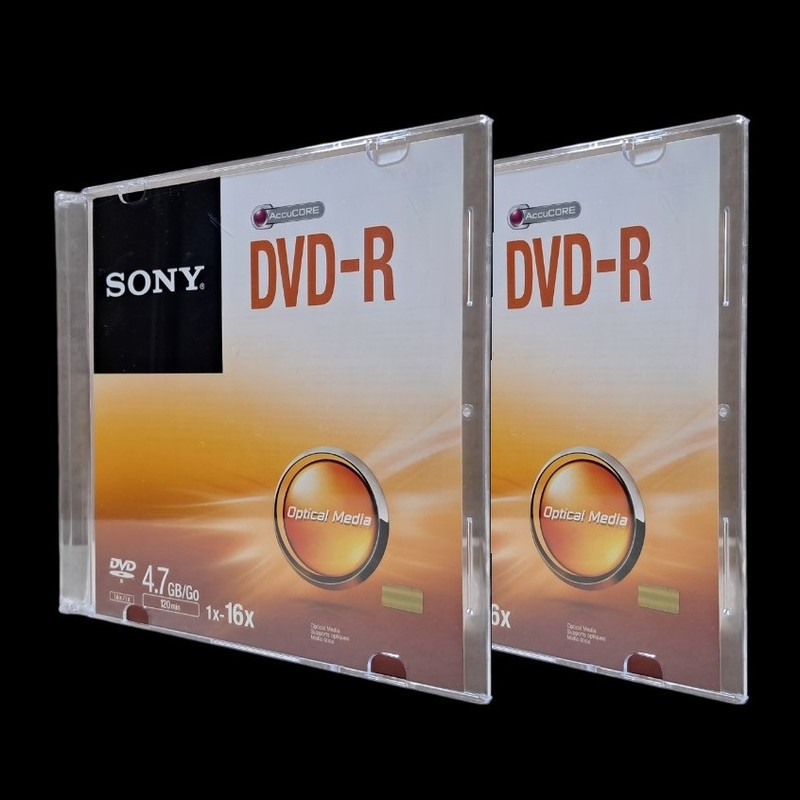دی وی دی خام قاب باریک سونی مدل DVD-R بسته 2 عددی