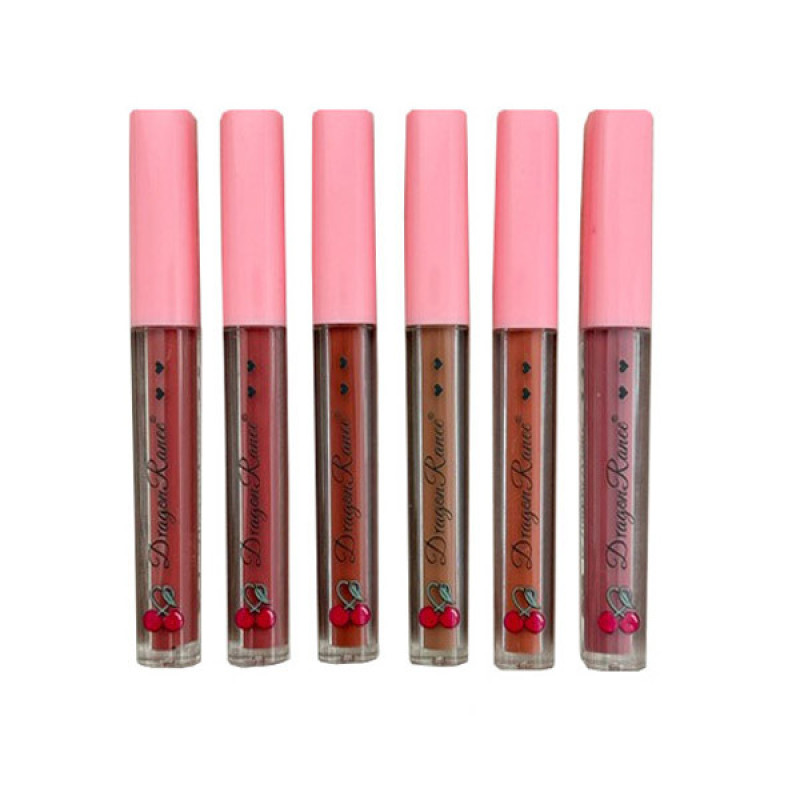 رژ لب مایع مات دراگون رانی مدل Cherry شماره 02 مجموعه 6 عددی