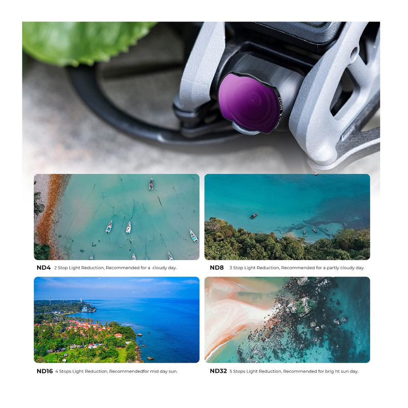 فیلتر لنز کی اند اف مدل LENS FILTERS KIT 6(ND4+ND8+ND16+ND32+UV+CPL) FOR DJI AVATA - NANO-X