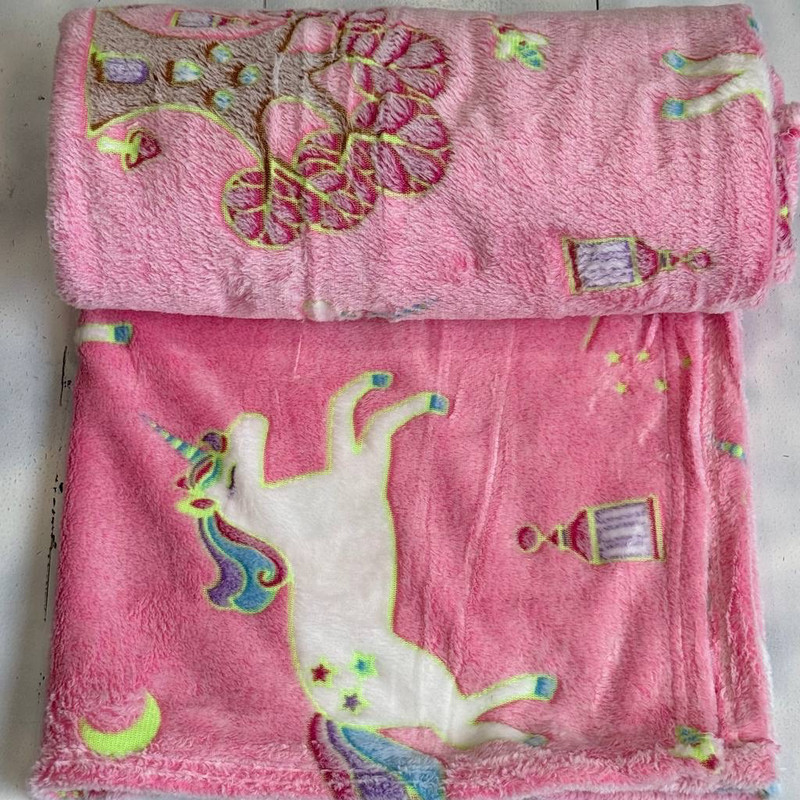 پتو مسافرتی 1 نفره مدل اسب تک شاخ سایز 200x150 سانتی‌متر