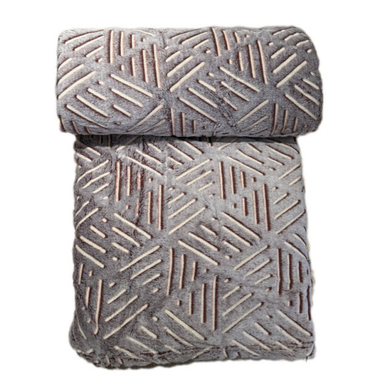 پتو مسافرتی 2 نفره ویراگیتا مدل خطی brow سایز 210x200 سانتی‌متر