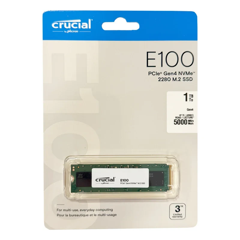 اس اس دی اینترنال PCIe Gen4 x4 کروشیال مدل E100 ظرفیت 1 ترابایت