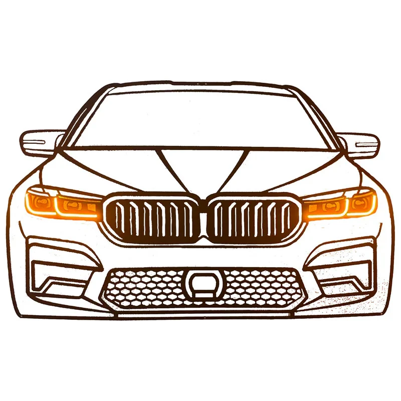 چراغ دیواری نئونی طرح ماشین bmw