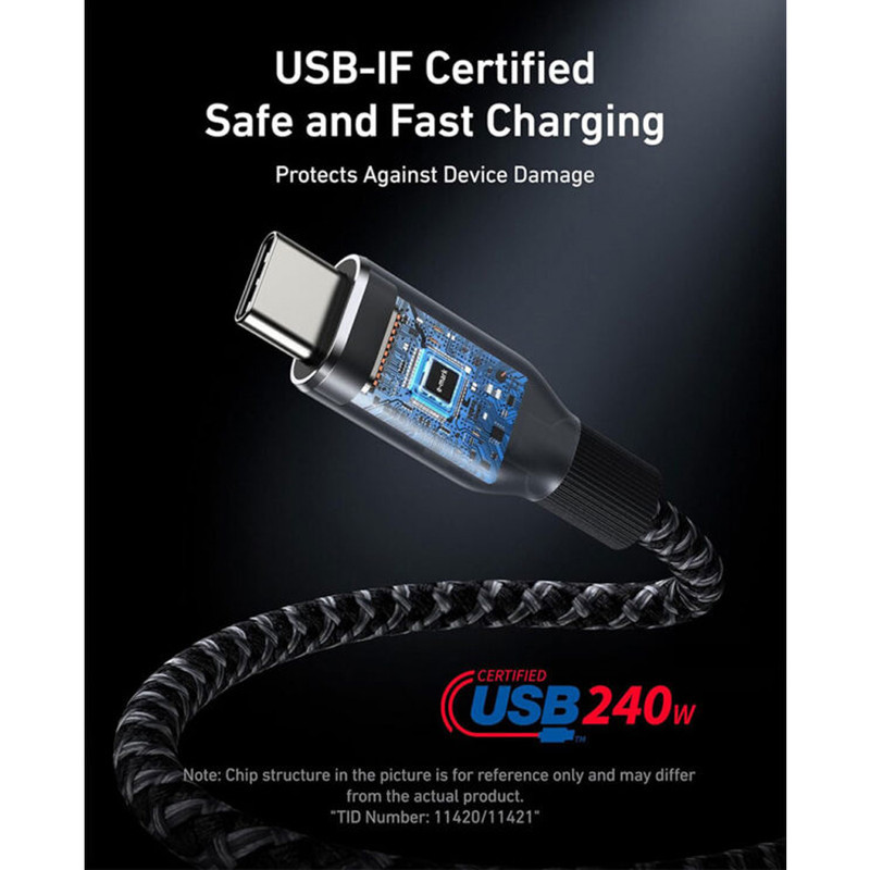 کابل تبدیل USB-C انکر مدل A88E2 طول 0.9 متر با توان 240 وات