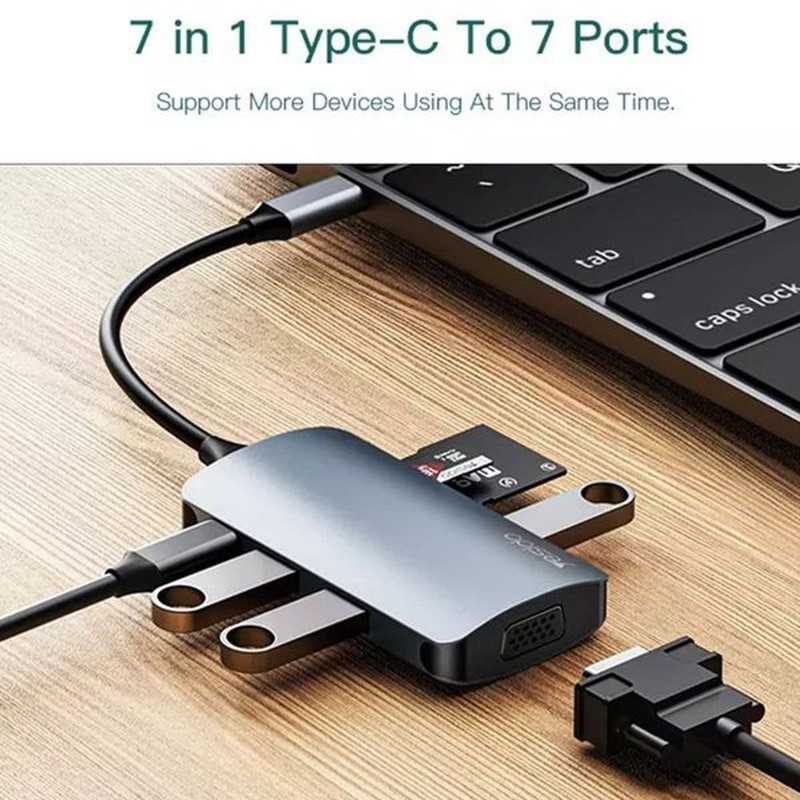 هاب 7 پورت USB-C یسیدو مدل HB16