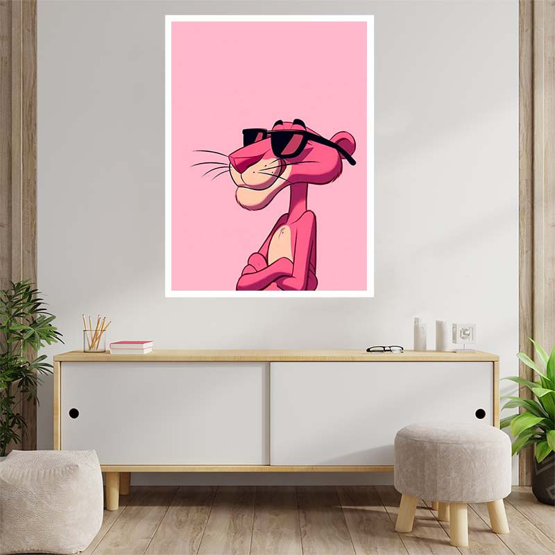 پوستر کارنيکا طرح پلنگ صورتی pink panther کد 31213 مجموعه 8 عددی