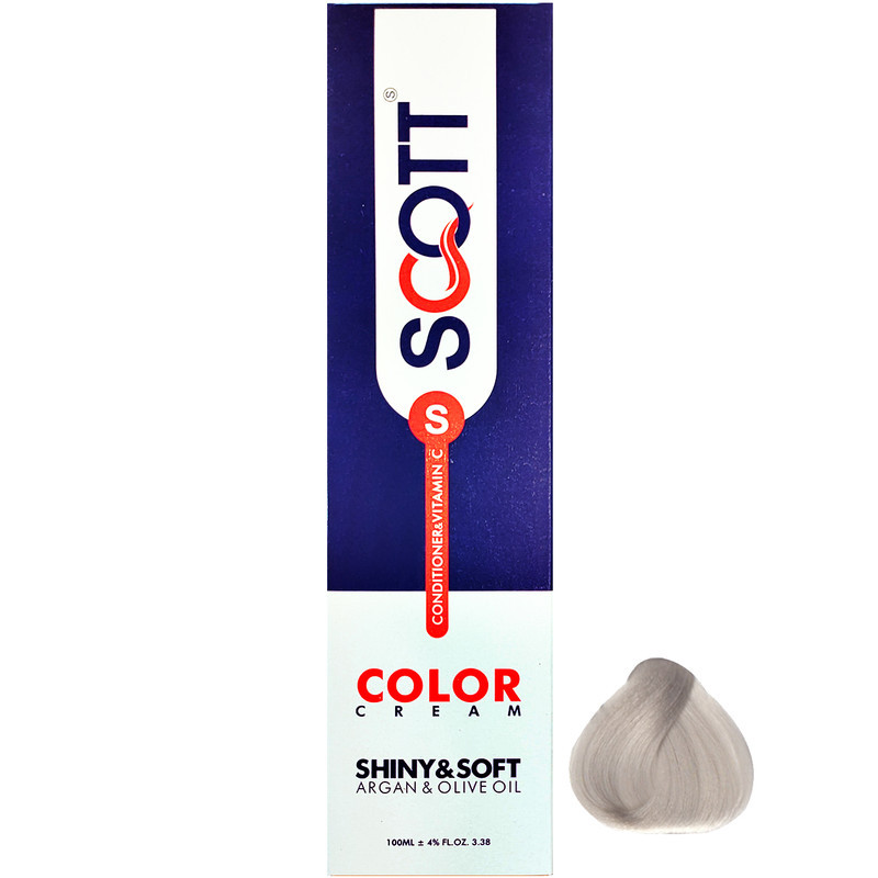 رنگ مو اسکاتس سری CENERE شماره C10 حجم 100 میلی لیتر رنگ بلوند دودی فوق العاده روشن