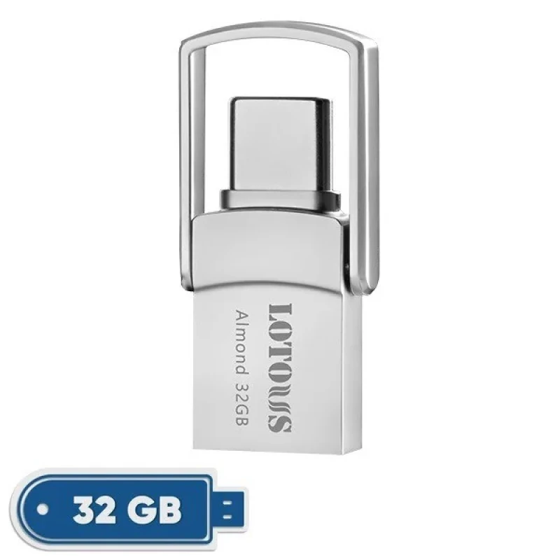 فلش مموری لوتوس مدل َAlmond ظرفیت 32 گیگابایت با رابط Type-c ,OTG ,USB3
