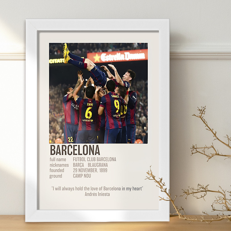 تابلو خندالو طرح بارسلونا (Barcelona) کد F13467