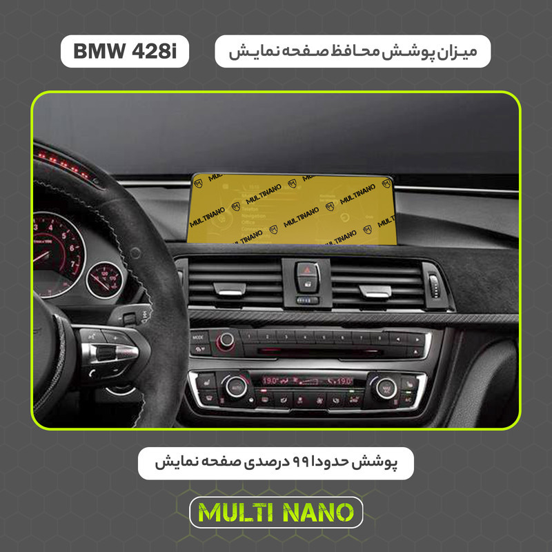 محافظ صفحه نمایش خودرو مولتی نانو مدل X-S2N مناسب برای بی ام و 428i بسته دو عددی