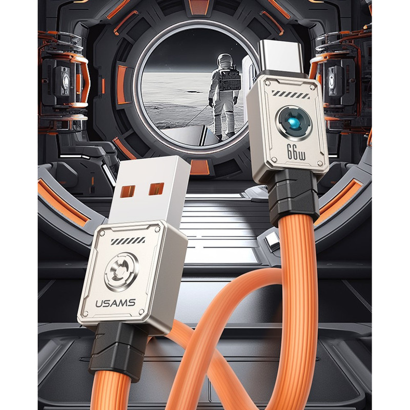 کابل تبدیل USB به USB-C یوسمز مدل US-SJ686-66W طول 1.2 متر