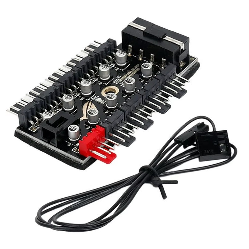 هاب 10 پورت فن 4 پین PWM تیوسر مدل YS10FAN