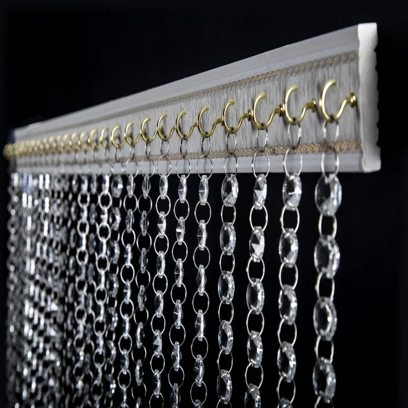 پرده ریشه ای آریا کریستال مدل کوتاه و بلند سایز 50x150 سانتی متر