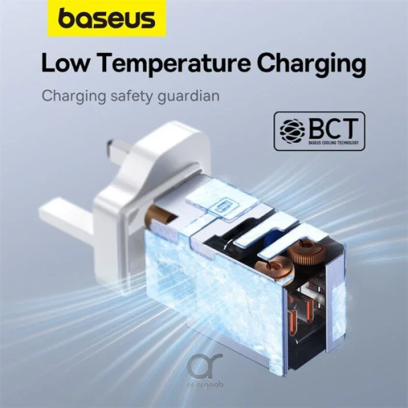 شارژر دیواری 65 وات بیسوس مدل CCGAN65UK به همراه کابل USB-C