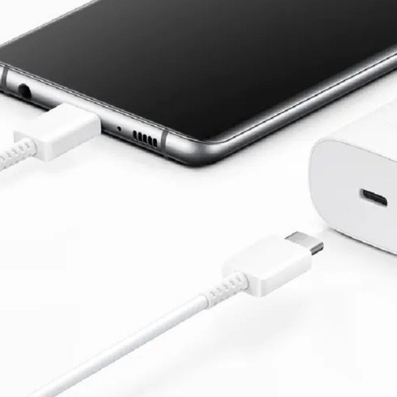 شارژر دیواری 25 وات مدل SAM25W SUPER FAST CHARGE به همراه کابل تبدیل USB-C