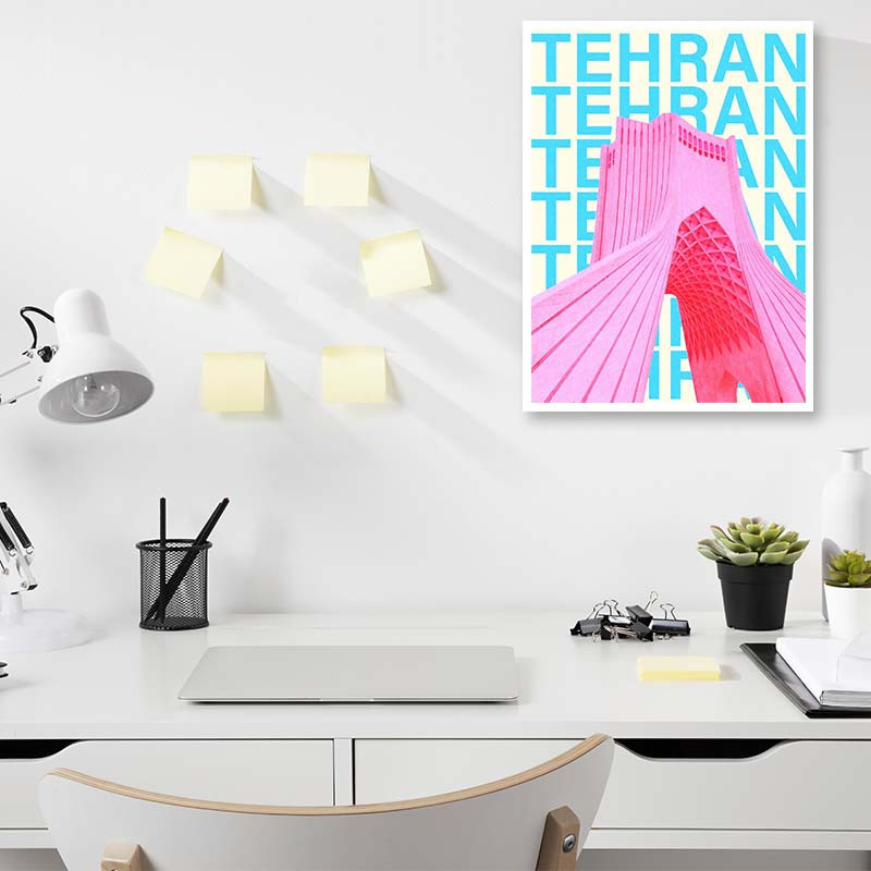 پوستر کارنيکا طرح ایران Iran کد 95765 مجموعه 8 عددی