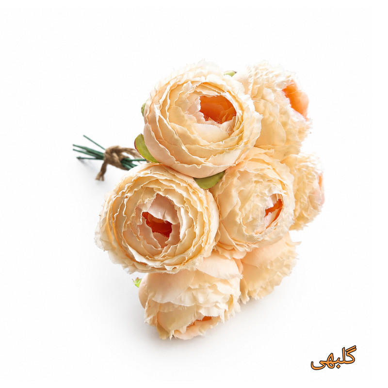 دسته گل مصنوعی مدل پیونی بزرگ ۷ شاخه