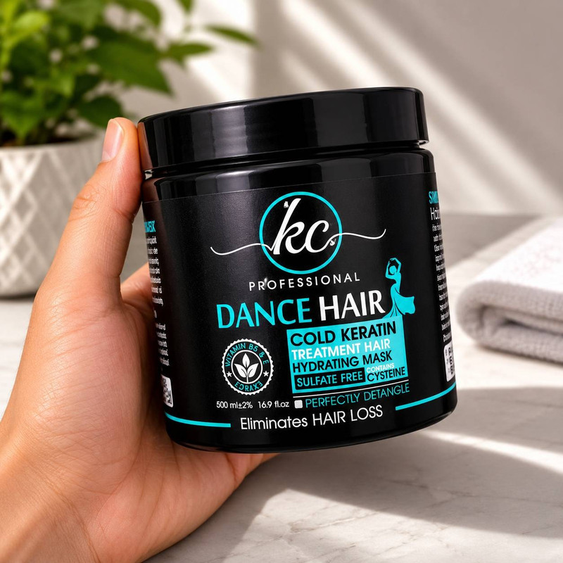 ماسک مو نرم کننده کیسی مدل dance hair مناسب برای موی کراتین شده حجم 500 میلی لیتر