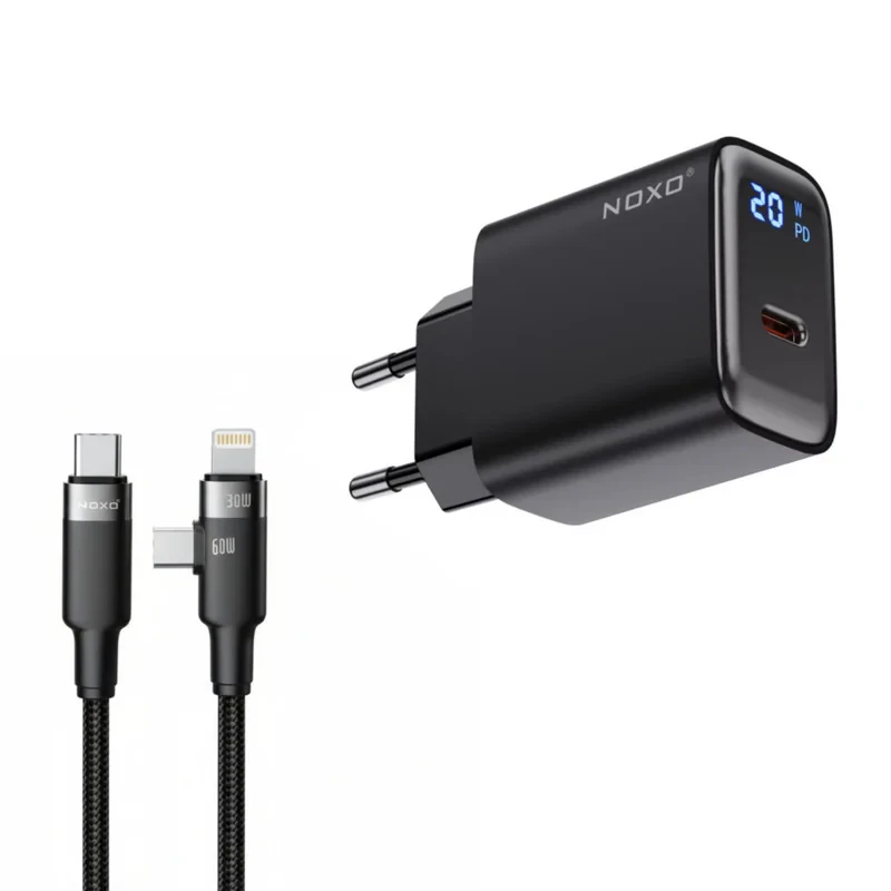 شارژر دیواری 20 وات نوکسو مدل CHN-5 به همراه کابل USB-C  لایتنینگ