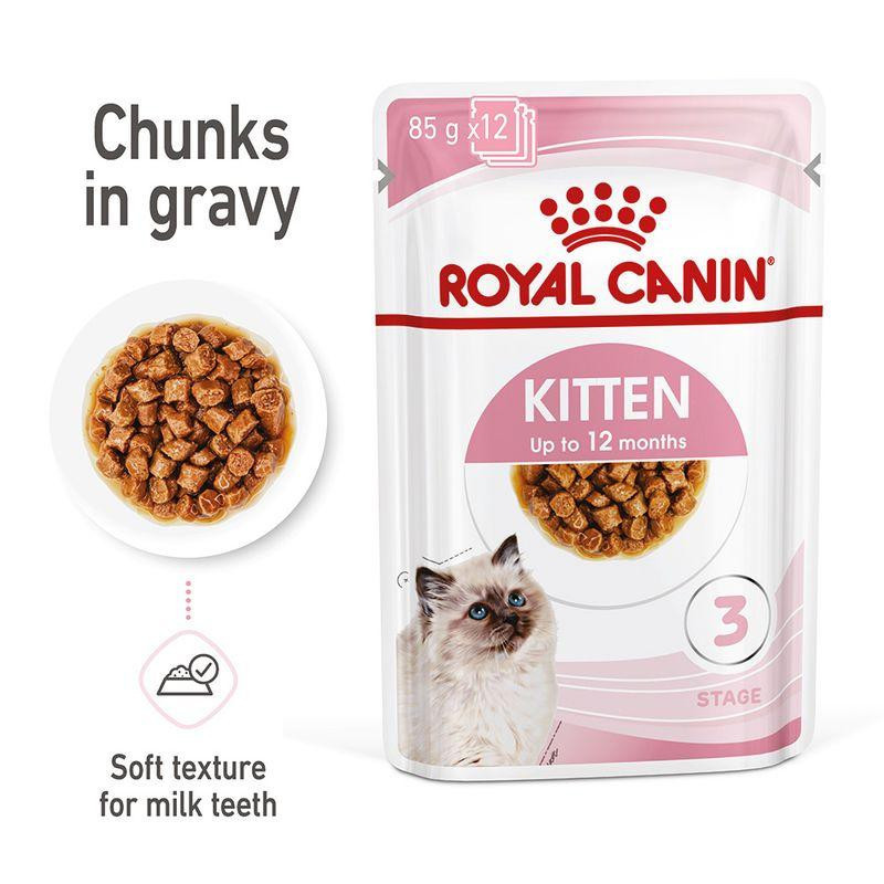 غذای پوچ بچه گربه رویال کنین مدل KITTEN وزن 85 گرم